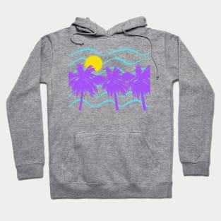 Purple Palm Trees So 90s Hoodie